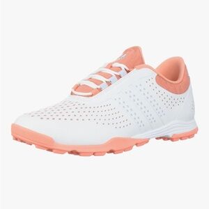 adidas - Adipure Sport Waterproof Golf Shoe - size 8.5 - white/chalk coral